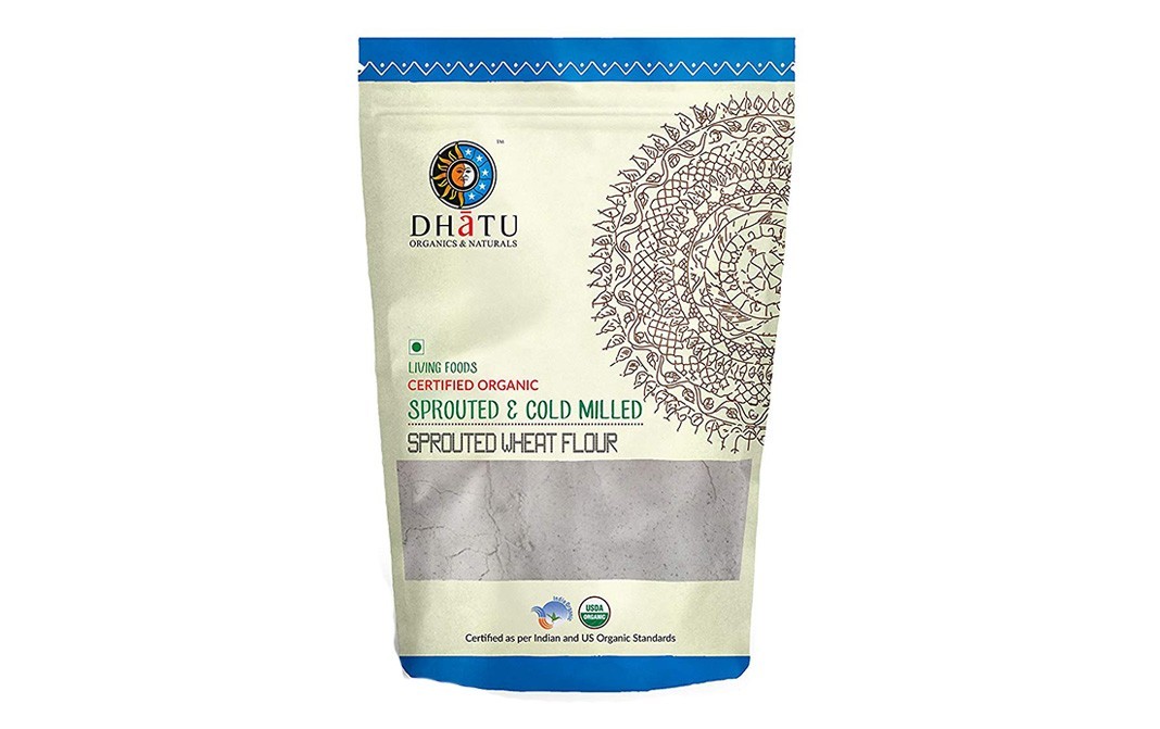 Dhatu Certified Organic Sprouted & Cold Milled - Sprouted Wheat Flour   Pack  500 grams